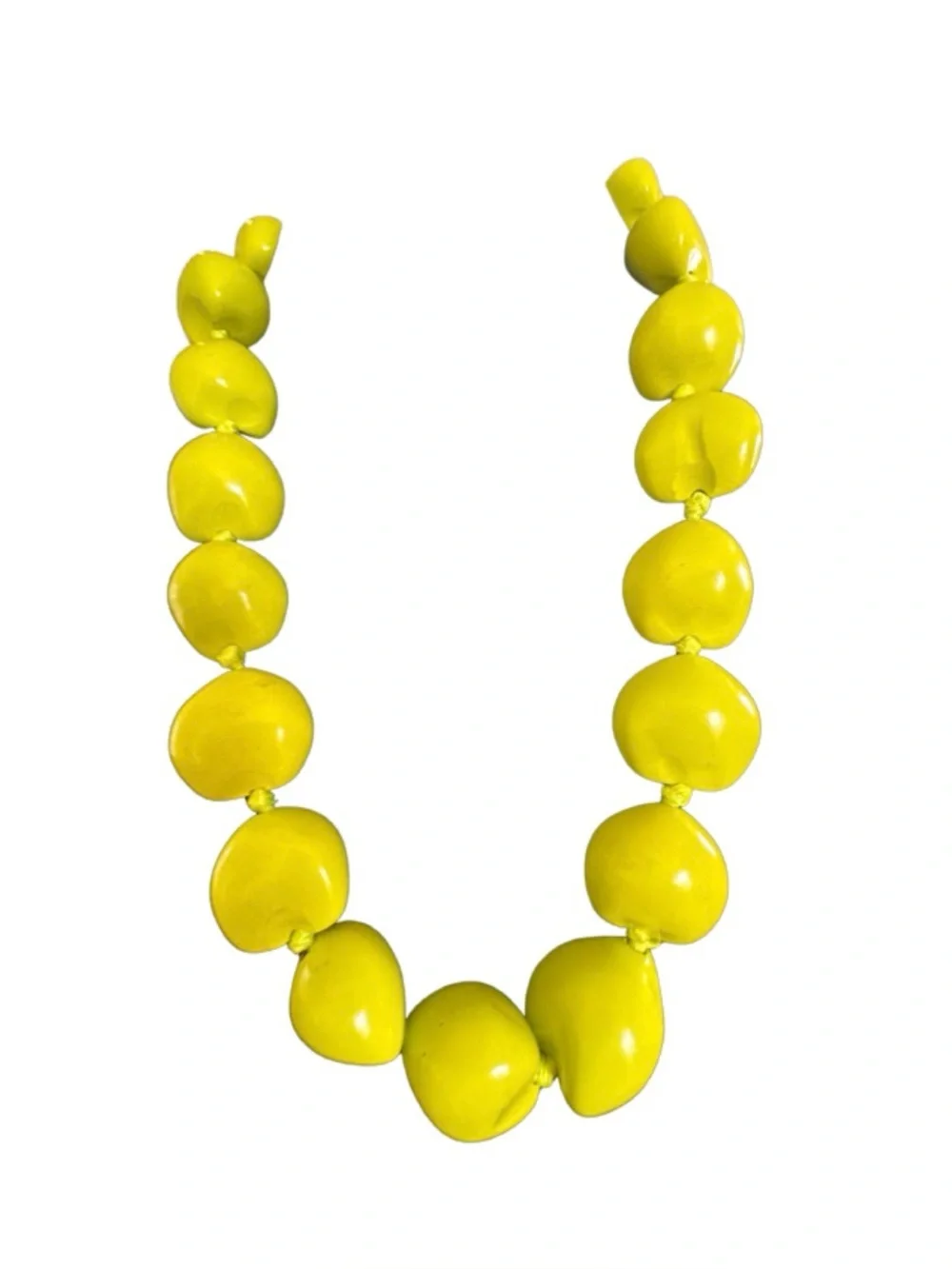 Neon Yellow Kukui Nut Hawaiian Lei